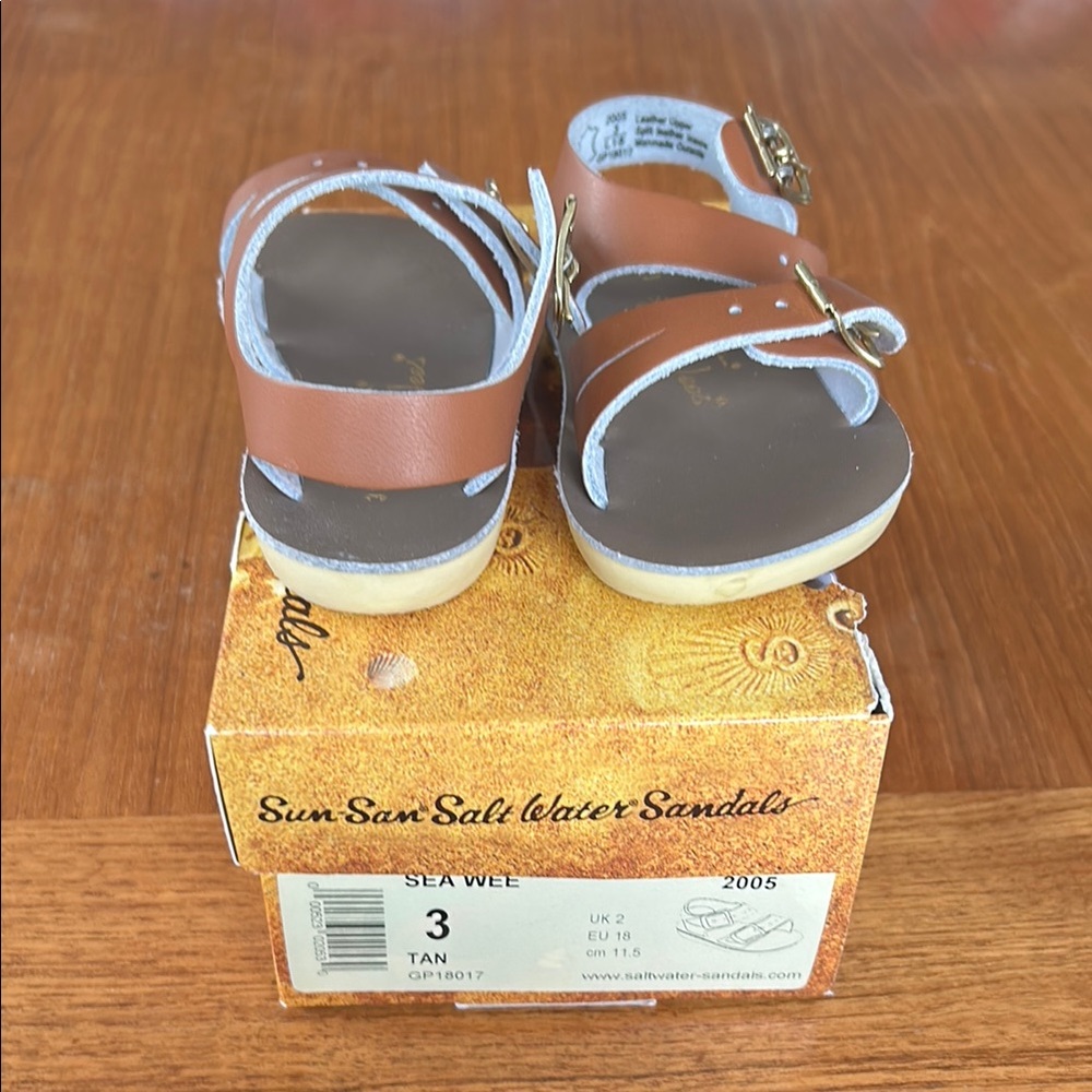 Sun-San Sea Wee Tan Kids Sandals size 3